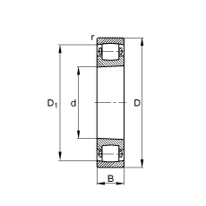 ΝLS 20228-K-MB-C3,  DIN 635-1 ˜ʵҪߴ, FףF 1:12