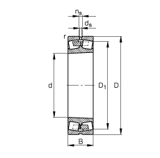 {ĝLS 24160-B-K30,  DIN 635-2 ˜ʵҪߴ, FףF 1:30
