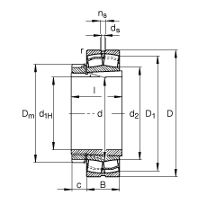 {(dio)ĝLS 23222-E1-K-TVPB + H2322, (j) DIN 635-2 ˜ʵҪߴ, F׺;o