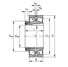 {ĝLS 230/750-K-MB + H30/750,  DIN 635-2 ˜ʵҪߴ, F׺;o