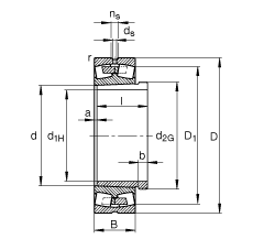 {ĝLS 24188-B-K30 + AH24188,  DIN 635-2 ˜ʵҪߴ, F׺ж