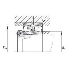 {ĝLS 24160-B-K30,  DIN 635-2 ˜ʵҪߴ, FףF 1:30